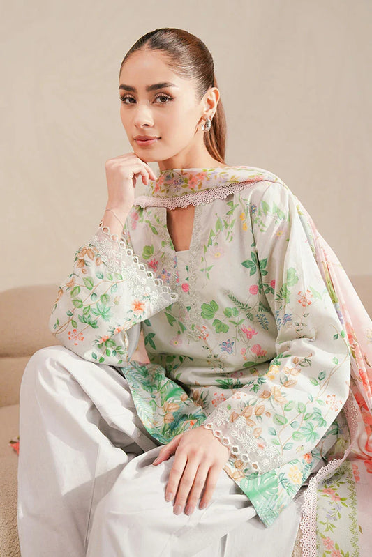 Picture of Cross Stitch - Daily Unstitched Lawn - Minty Glow - Available at Raja Sahib