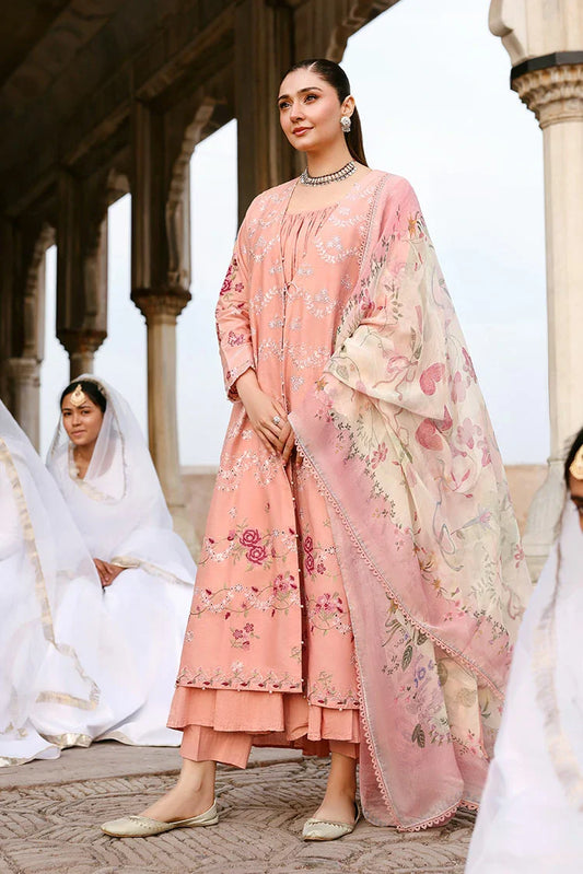 Picture of Cross Stitch - Unstitched Premium Eid Lawn - Dusky Rose - Available at Raja Sahib