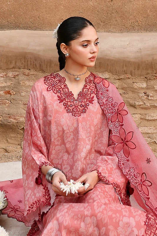 Picture of Cross Stitch - Unstitched Premium Eid Lawn - Peach Atelier - Available at Raja Sahib