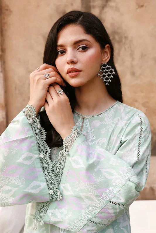 Picture of Cross Stitch - Unstitched Premium Eid Lawn - Sage Green - Available at Raja Sahib
