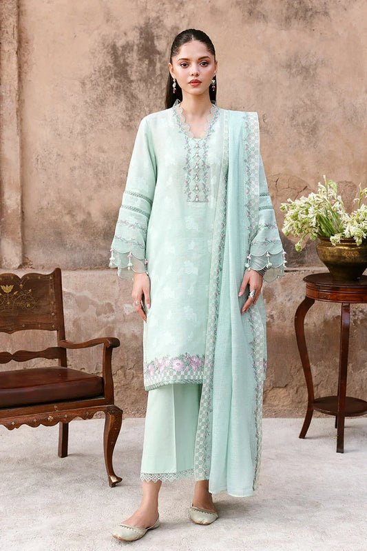 Picture of Cross Stitch - Unstitched Premium Eid Lawn - Misty Mint - Available at Raja Sahib