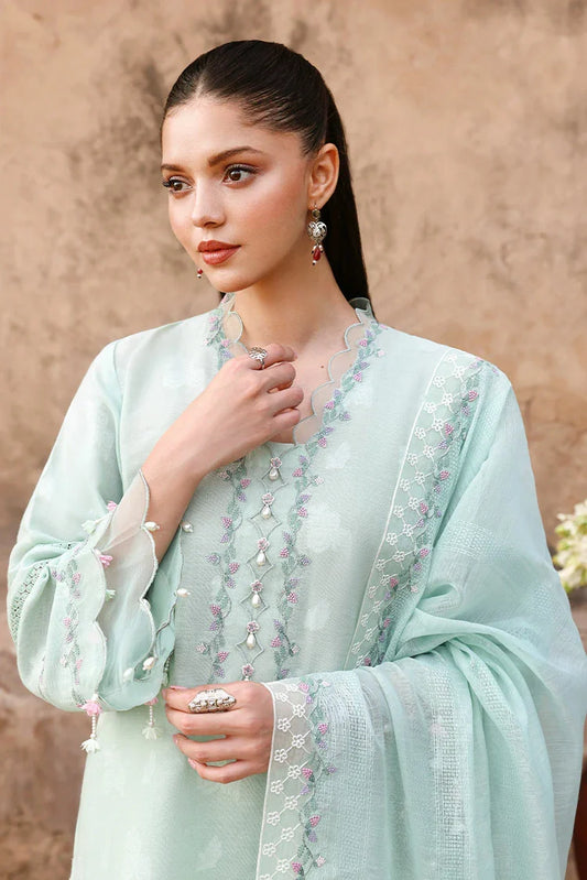 Picture of Cross Stitch - Unstitched Premium Eid Lawn - Misty Mint - Available at Raja Sahib