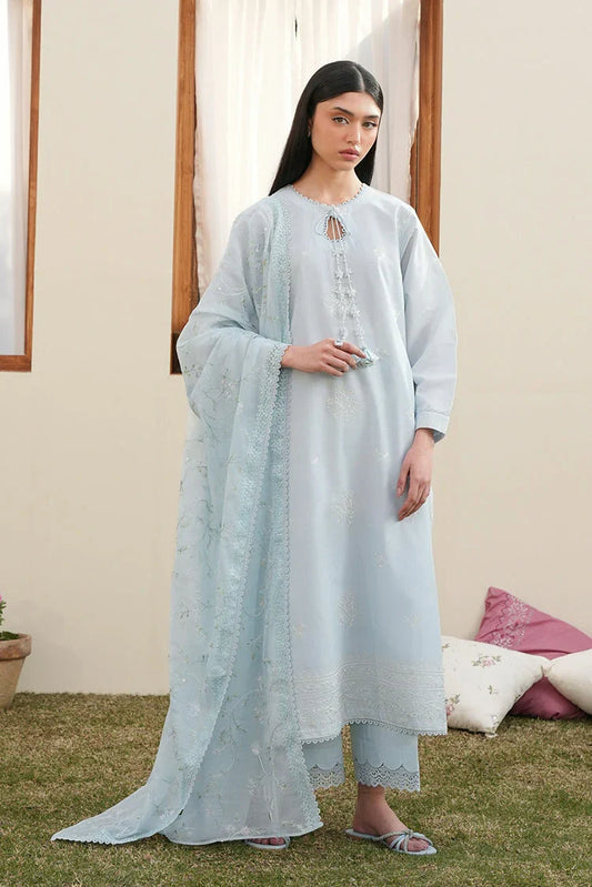 Picture of Cross Stitch - Mahiri Unstitched Collection Vol 2 - Frosted Mist - Available at Raja Sahib