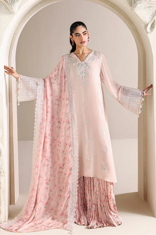 Picture of Cross Stitch - Embroidered Chiffon Edit Vol 2 - Pink Blossom - Available at Raja Sahib