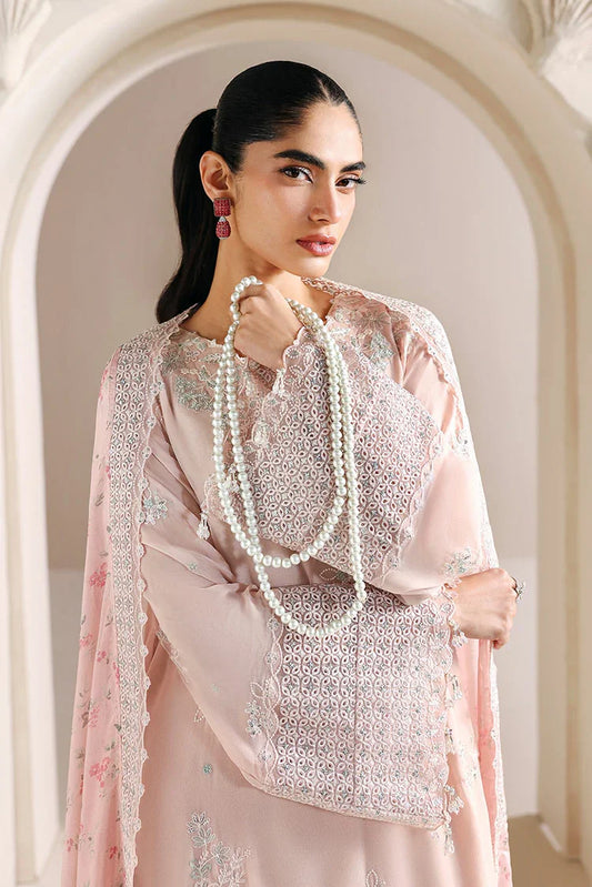 Picture of Cross Stitch - Embroidered Chiffon Edit Vol 2 - Pink Blossom - Available at Raja Sahib