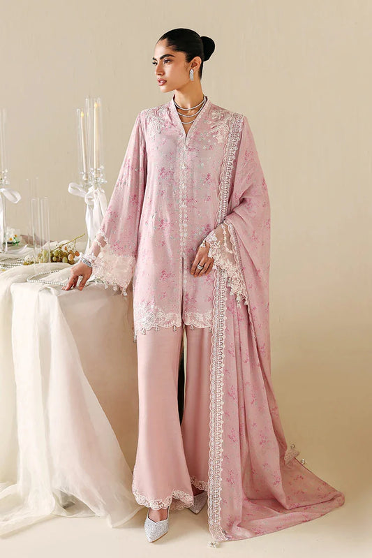 Picture of Cross Stitch - Embroidered Chiffon Edit Vol 2 - Rose Quartz - Available at Raja Sahib