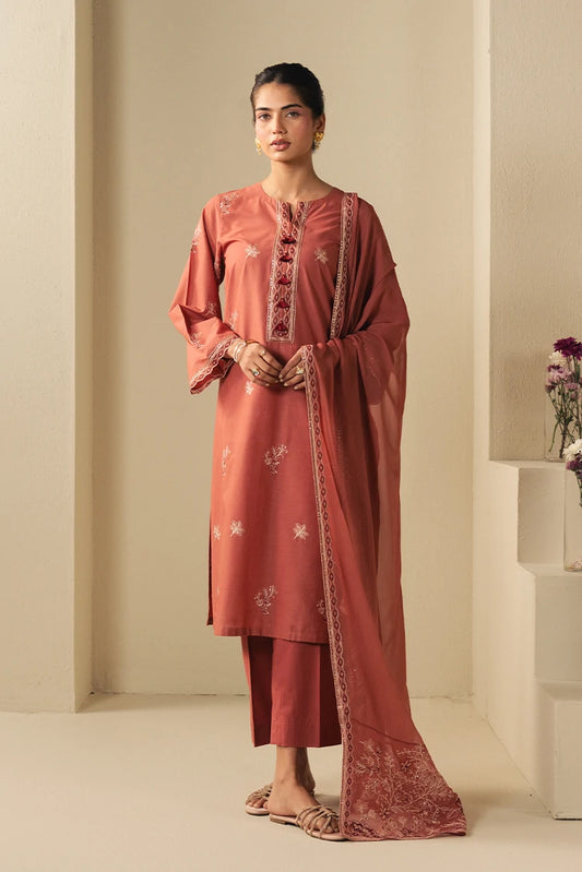 Picture of Cross Stitch - Ready to Wear - Vintage Rose - 2 Piece - Available at Raja Sahib