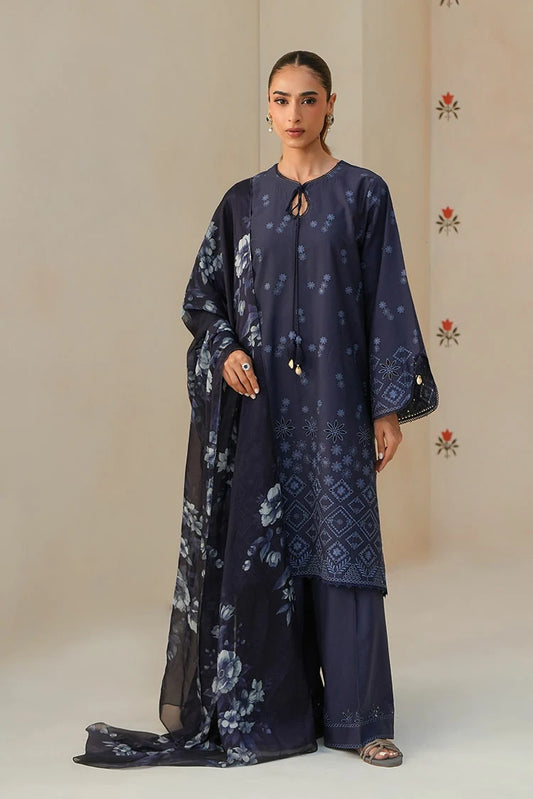 Picture of Cross Stitch - Chikankari Edit Vol 2 - Blue Floret - Available at Raja Sahib