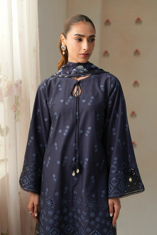 Picture of Cross Stitch - Chikankari Edit Vol 2 - Blue Floret - Available at Raja Sahib