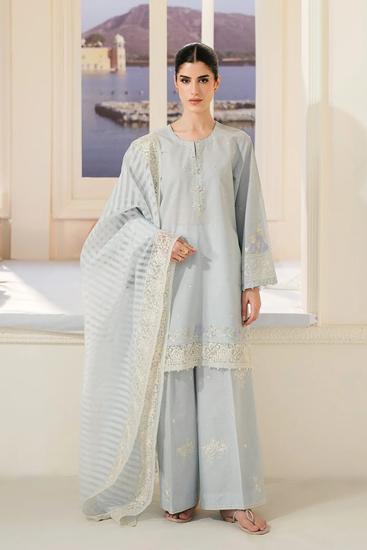 Picture of Cross Stitch - Embroidered Lawn Edit Vol 3 - Aqua Whisper - Available at Raja Sahib