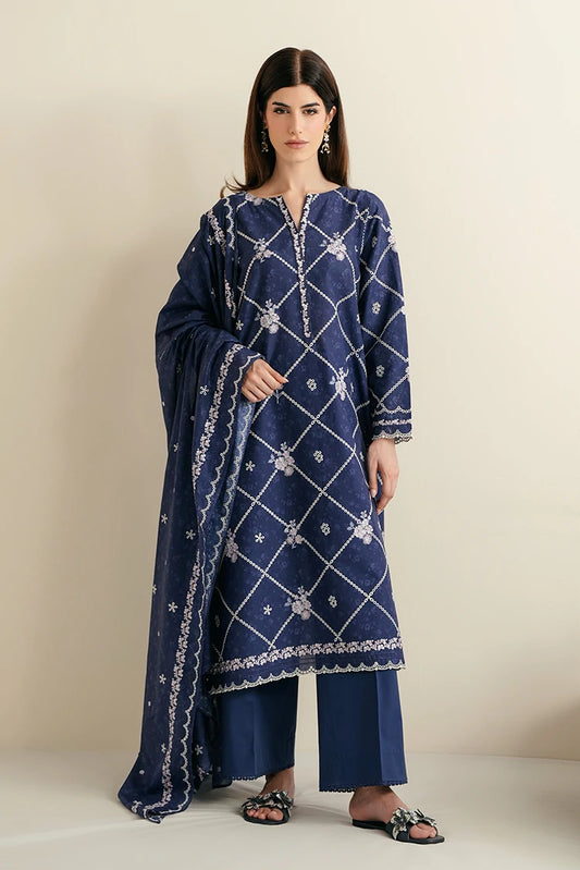 Picture of Cross Stitch - Embroidered Lawn Edit Vol 3 - Midnight Iris - Available at Raja Sahib