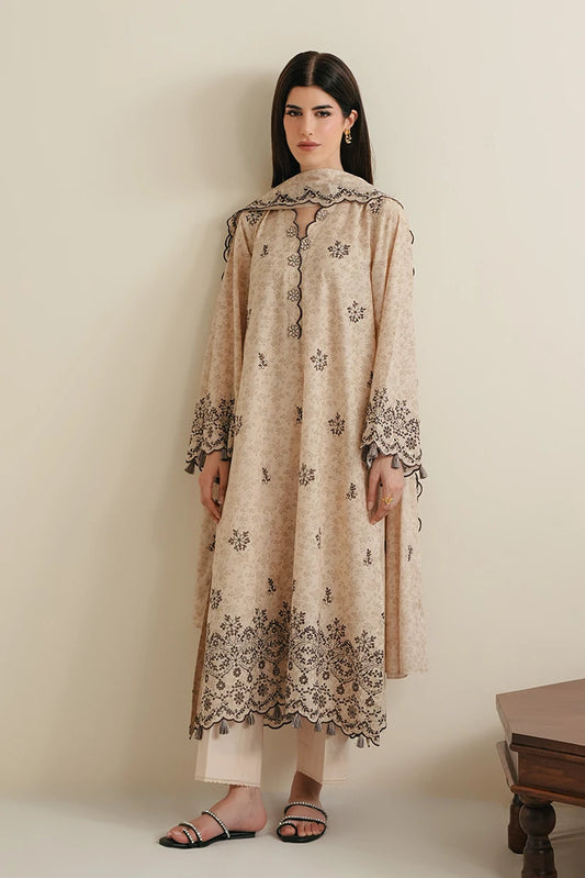 Picture of Cross Stitch - Embroidered Lawn Edit Vol 3 - Ivory Noir - Available at Raja Sahib