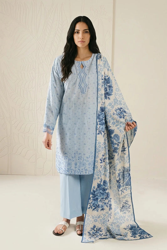 Picture of Cross Stitch - Daily Unstitched Printed Lawn Vol 3 - Floral Dream - Available at Raja Sahib