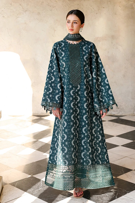 Picture of Cross Stitch - Embroidered Lawn Edit Vol 2 - Teal Spruce - Available at Raja Sahib