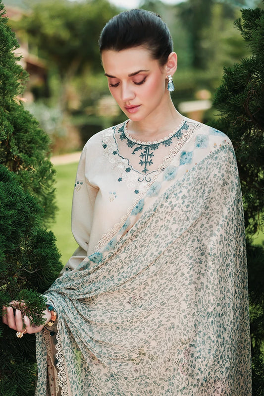 Picture of Cross Stitch - Embroidered Lawn Edit Vol 2 - Subtle Beige - Available at Raja Sahib