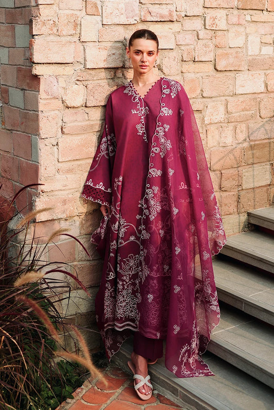 Picture of Cross Stitch - Embroidered Lawn Edit Vol 2 - Plum Essence - Available at Raja Sahib