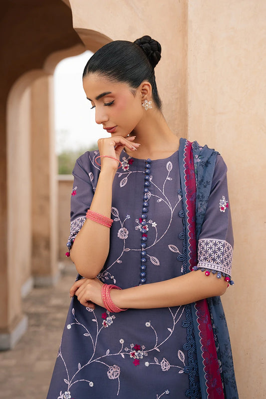 Picture of Cross Stitch - Embroidered Lawn Edit Vol 4 - Indigo Dusk - Available at Raja Sahib