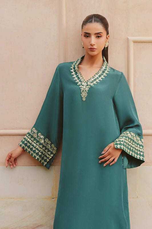 Picture of Cross Stitch - Emerald Enchantment - 2 Piece - Available at Raja Sahib