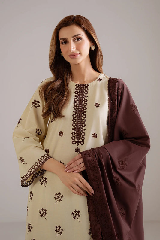 Picture of Cross Stitch - Obsidian Cream - 2 Piece - Available at Raja Sahib