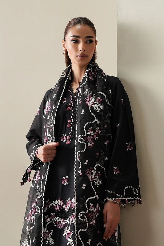 Cross Stitch - Embroidered Suit - 3 Piece - Ebony Mist