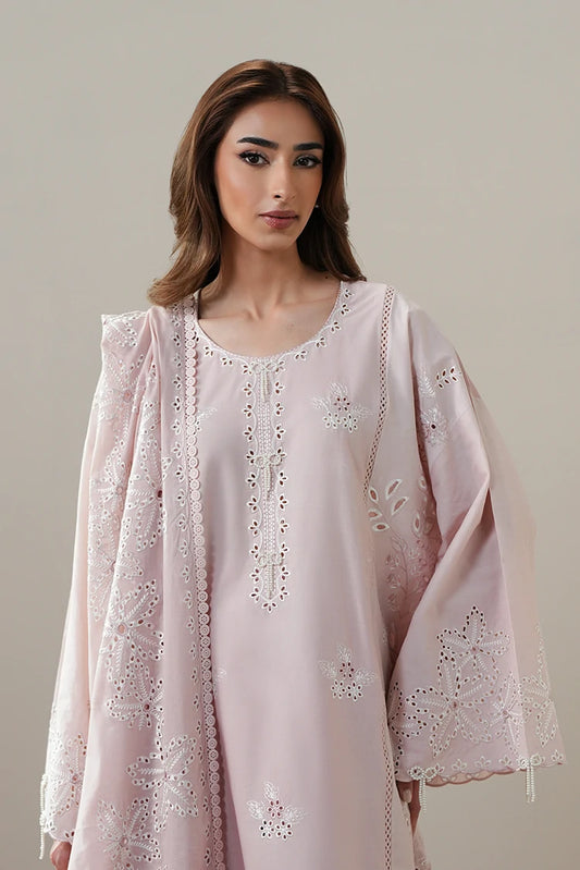 Cross Stitch - Embroidered Suit - 3 Piece - Petal Dusk