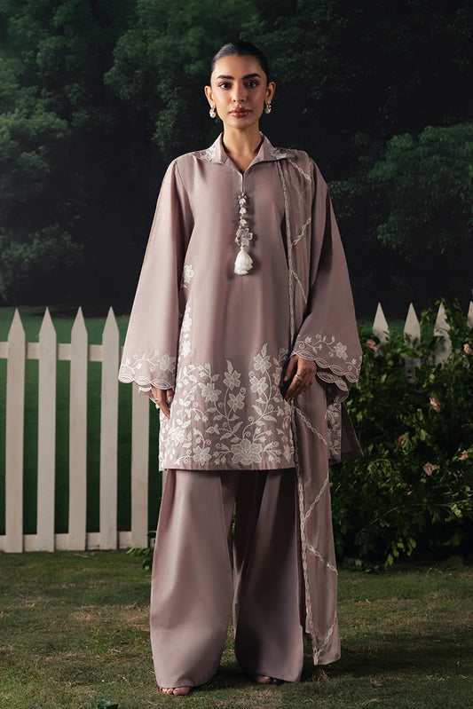 Picture of Cross Stitch - The Moonsoon Edit - Unstitched - Mauve Whisper - Available at Raja Sahib