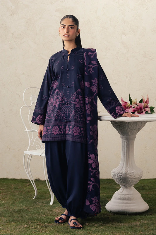 Picture of Cross Stitch - The Moonsoon Edit - Unstitched - Magenta Muse - Available at Raja Sahib