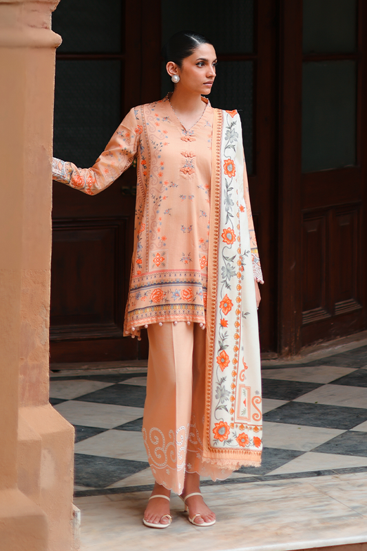 Picture of Cross Stitch - Print Satin Edit - Carmine Glow - Available at Raja Sahib