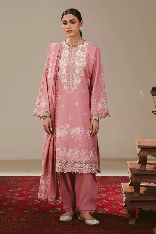 Picture of Cross Stitch - Pink Allure Khaddar Printed Suit - 3 Piece - Available at Raja Sahib