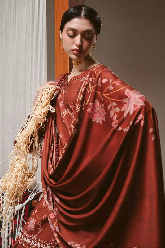 Picture of Cross Stitch - Sepia Grace- 3Pc Marina Printed Suit - 3 Piece - Available at Raja Sahib