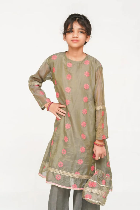 Picture of Abar - Farah Spring Bloom - 2 Piece - Charming Grey - Available at Raja Sahib