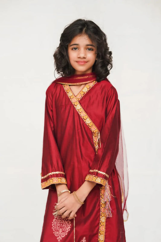 Picture of Abar - Farah Spring Bloom - 2 Piece - Chic Maroon - Available at Raja Sahib