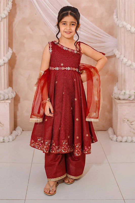 Picture of Modest - Maysuri Embroidered Frock - 3 Piece - Available at Raja Sahib