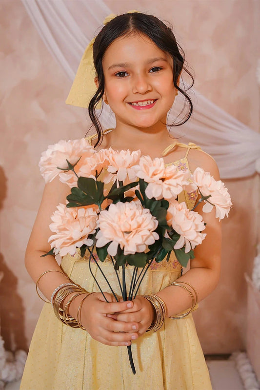 Picture of Modest - Girls Maysuri Embroidered Formal Frock - 3 Piece - Available at Raja Sahib