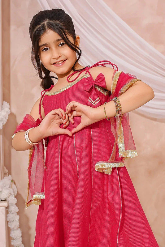 Picture of Modest - Girls Embroidered Maysuri Sharara - 3 Piece - Available at Raja Sahib
