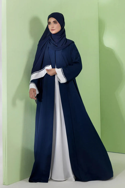 Picture of Malbus - Kimono - Amira Elegance - Midnight Blue - Available at Raja Sahib