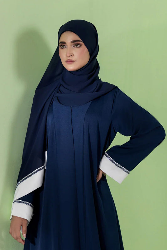 Picture of Malbus - Kimono - Amira Elegance - Midnight Blue - Available at Raja Sahib