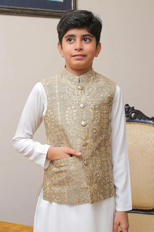 Picture of Real Image - Kids Waistcoat - OKW-004 - Available at Raja Sahib