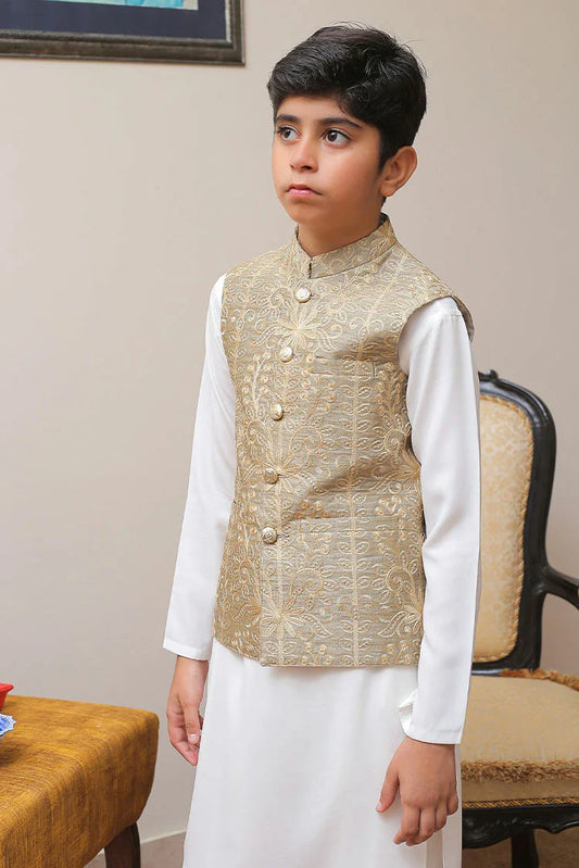 Picture of Real Image - Kids Waistcoat - OKW-004 - Available at Raja Sahib