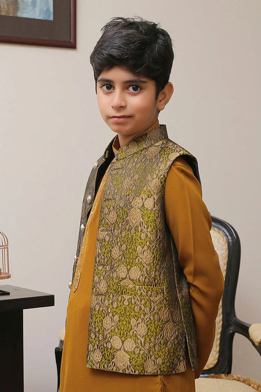 Picture of Real Image - Kids Waistcoat - OKW-006 - Available at Raja Sahib
