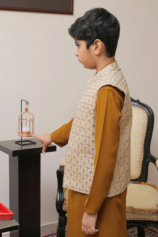 Picture of Real Image - Kids Waistcoat - OKW-011 - Available at Raja Sahib