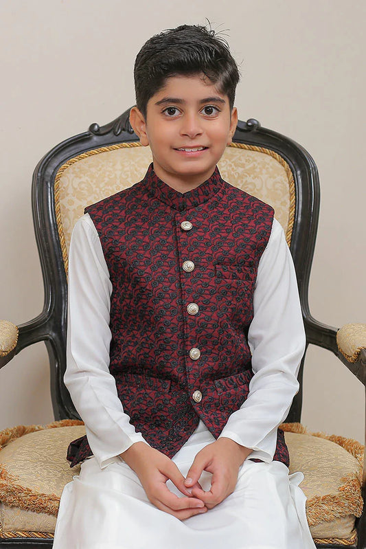 Picture of Real Image - Kids Waistcoat - OKW-014 - Available at Raja Sahib