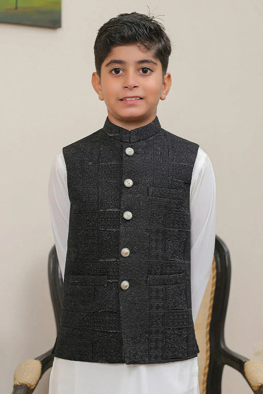 Picture of Real Image - Kids Waistcoat - OKW-015 - Available at Raja Sahib