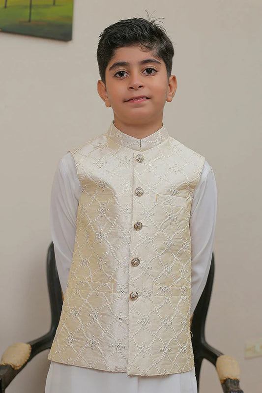 Picture of Real Image - Kids Waistcoat - OKW-016 - Available at Raja Sahib