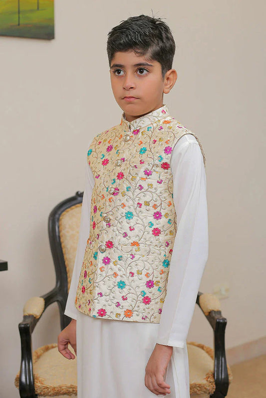 Picture of Real Image - Kids Waistcoat - OKW-017 - Available at Raja Sahib