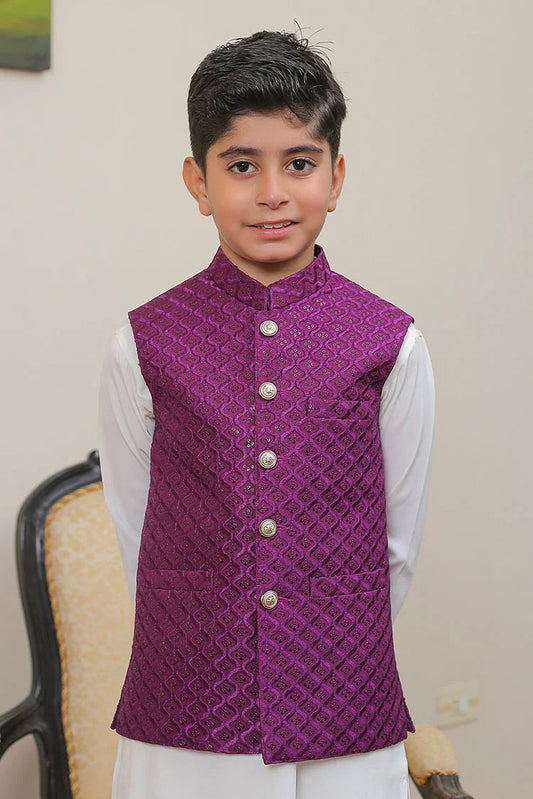 Picture of Real Image - Kids Waistcoat - OKW-018 - Available at Raja Sahib
