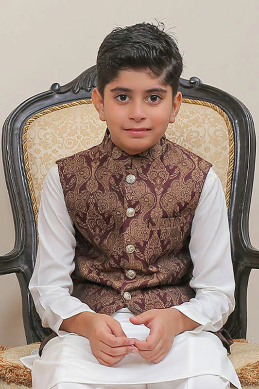 Picture of Real Image - Kids Waistcoat - OKW-020 - Available at Raja Sahib