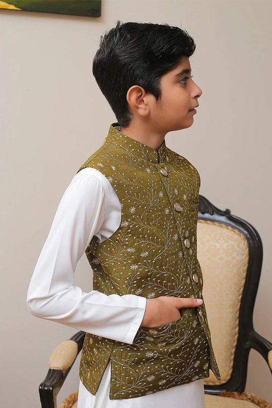 Picture of Real Image - Kids Waistcoat - OKW-022 - Available at Raja Sahib