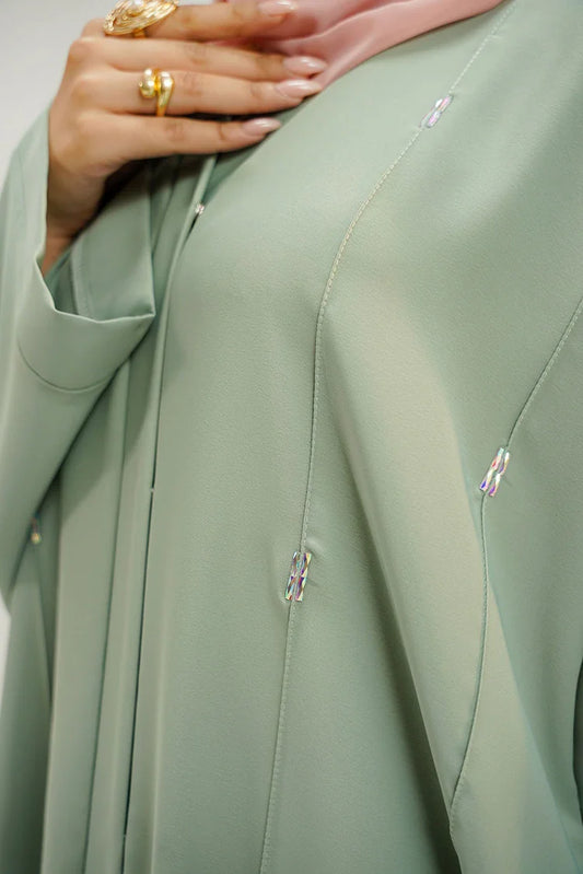 Picture of Divinely Crafted - Maya Abaya - Buttoned Up - Available at Raja Sahib