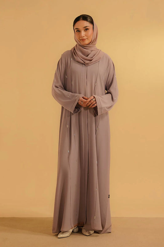 Divinely Crafted - Embellished Abaya Set - Lilac